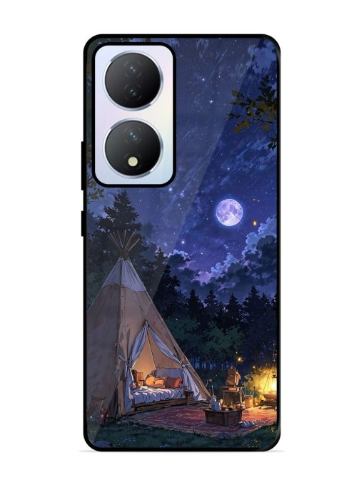 Moonlight Camping Glossy Soft Edge Case for Vivo Y100A (5G) Chachhi