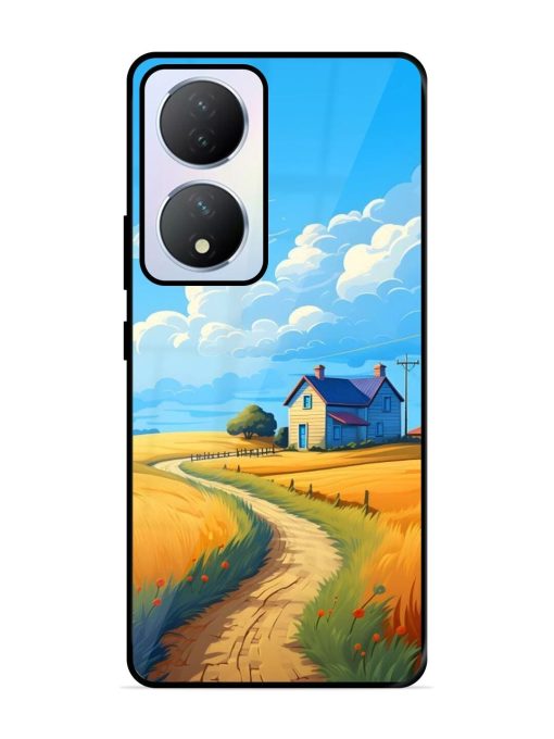 Countryside Cottage Glossy Soft Edge Case for Vivo Y100A (5G) Chachhi