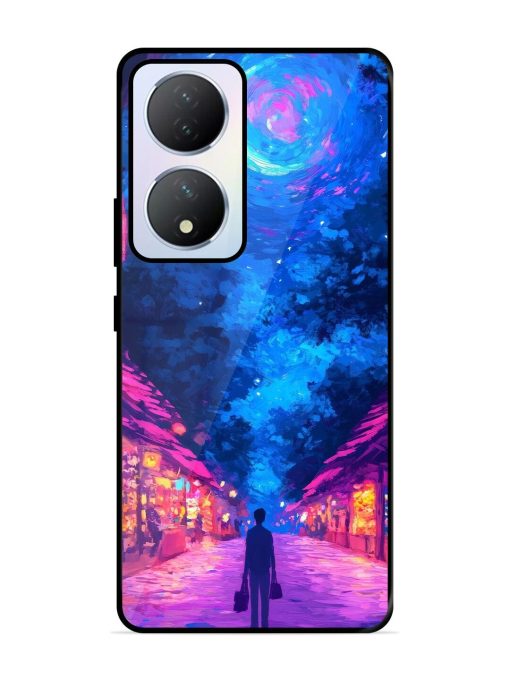 Neon Nightscape Glossy Soft Edge Case for Vivo Y100A (5G) Chachhi