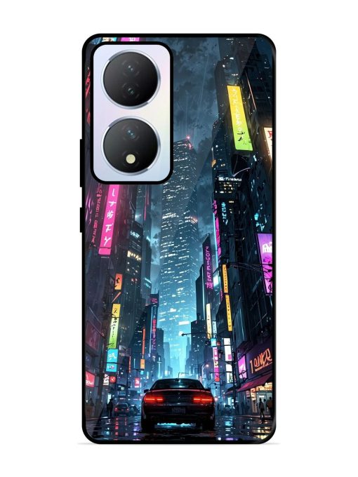 Neon Nightscape Glossy Soft Edge Case for Vivo Y100A (5G) Chachhi