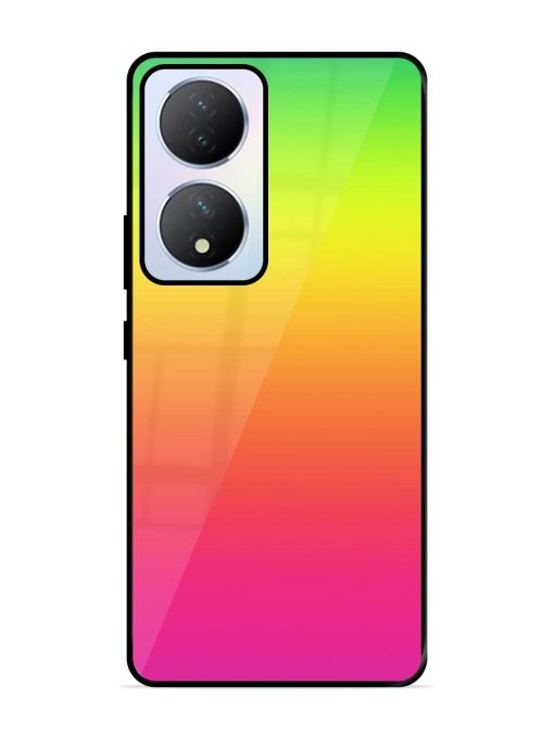 Rainbow Gradient Glossy Soft Edge Case for Vivo Y100A (5G) Chachhi