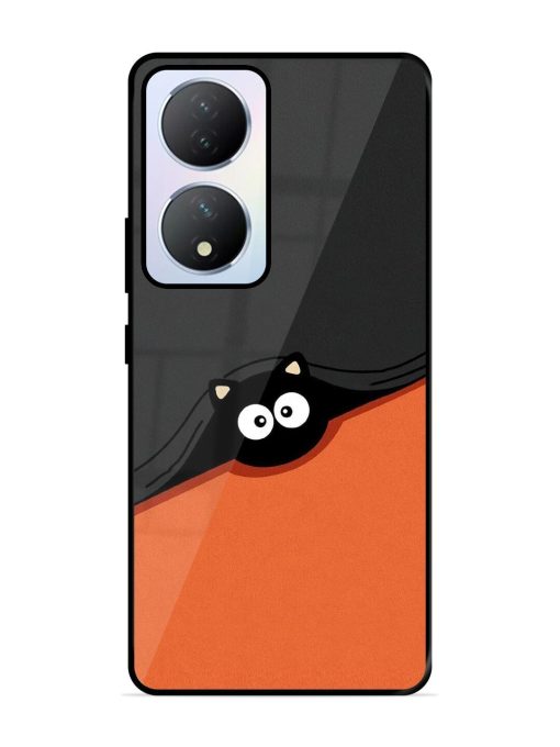 Peek-A-Boo Kitty Glossy Soft Edge Case for Vivo Y100A (5G) Chachhi