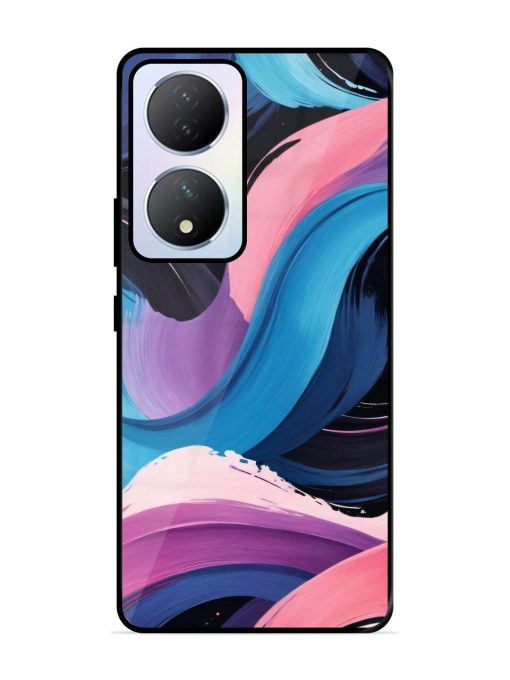 Whimsical Waves Glossy Soft Edge Case for Vivo Y100A (5G) Chachhi