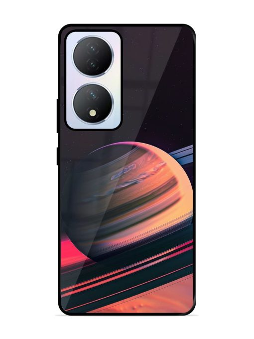 Neon Saturn Glossy Soft Edge Case for Vivo Y100A (5G) Chachhi