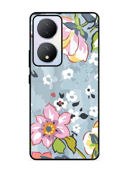 Floral Fantasy Glossy Soft Edge Case for Vivo Y100A (5G) Chachhi