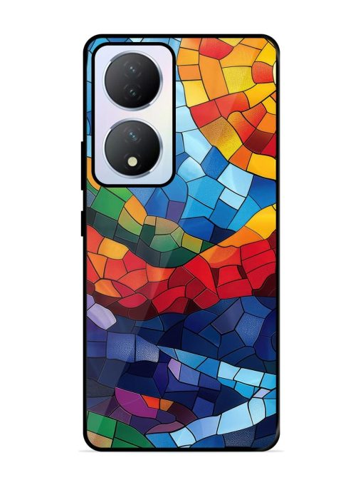 Mosaic Sunset Glossy Soft Edge Case for Vivo Y100A (5G) Chachhi