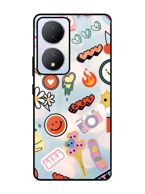 Cheerful Glossy Soft Edge Case for Vivo Y100A (5G) Chachhi