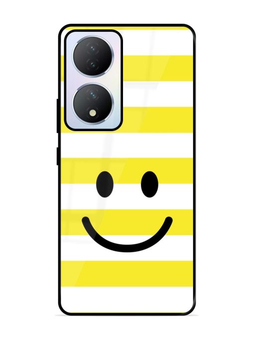 Smiling Stripes Glossy Soft Edge Case for Vivo Y100A (5G) Chachhi