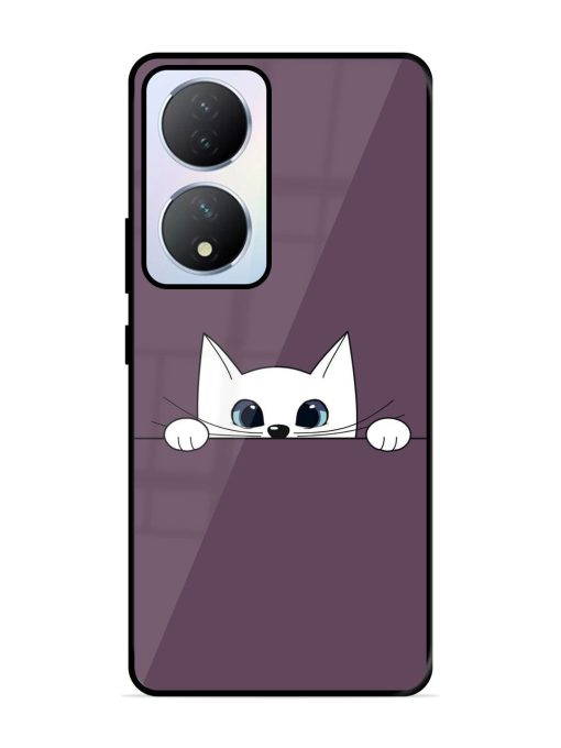 Peek-A-Boo Kitty Glossy Soft Edge Case for Vivo Y100A (5G) Chachhi