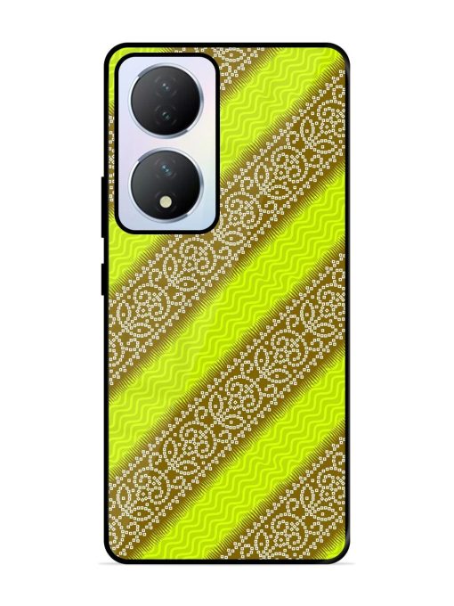 Golden Bandana Bliss Glossy Soft Edge Case for Vivo Y100A (5G) Chachhi