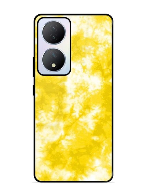 Golden Tie-Dye Twirl Glossy Soft Edge Case for Vivo Y100A (5G) Chachhi