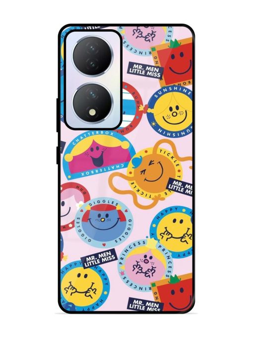 Whimsical Mr. Men & Little Miss Glossy Soft Edge Case for Vivo Y100A (5G) Chachhi