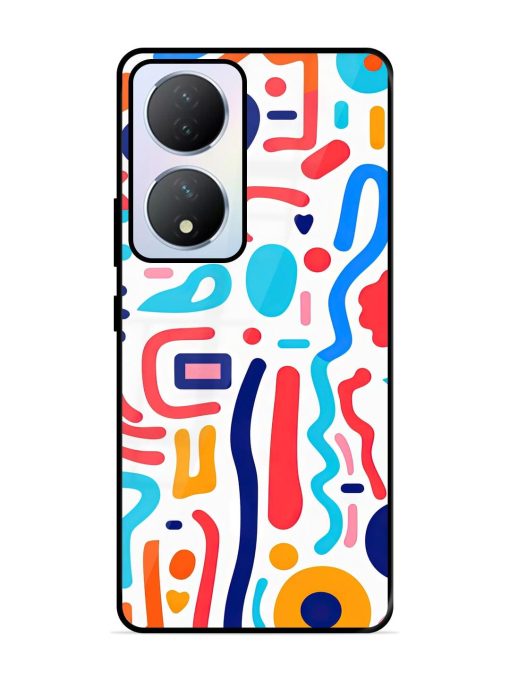 Whimsical Doodle Chaos Glossy Soft Edge Case for Vivo Y100A (5G) Chachhi