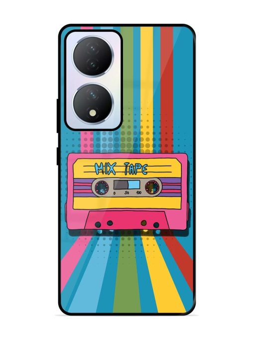 Retro Cassette Tapes Glossy Soft Edge Case for Vivo Y100A (5G) Chachhi