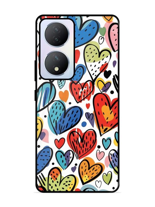 Heartfelt Harmony Glossy Soft Edge Case for Vivo Y100A (5G) Chachhi