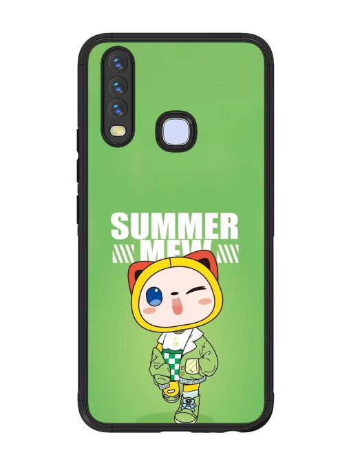 Purrfect Summer Glossy Soft Edge Case for Vivo Y12 Chachhi