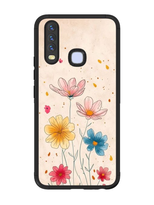 Delicate Bloom Glossy Soft Edge Case for Vivo Y12 Chachhi