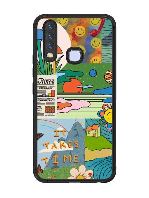 Groovy Vibes Glossy Soft Edge Case for Vivo Y12 Chachhi