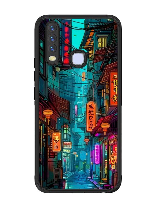 Neon Nightscape Glossy Soft Edge Case for Vivo Y12 Chachhi