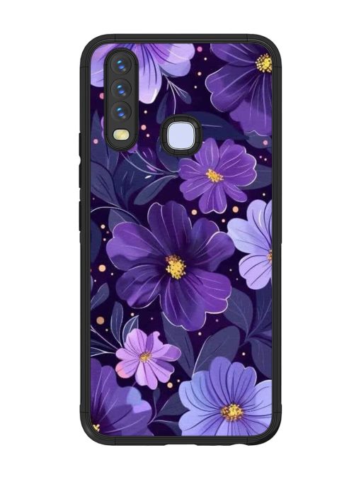 Purple Paradise Glossy Soft Edge Case for Vivo Y12 Chachhi