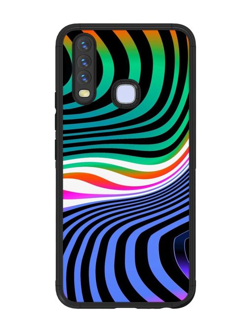 Psychedelic Waves Glossy Soft Edge Case for Vivo Y12 Chachhi