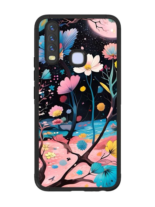 Cosmic Bloom Glossy Soft Edge Case for Vivo Y12 Chachhi