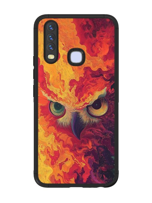 Fiery Owl Glossy Soft Edge Case for Vivo Y12 Chachhi