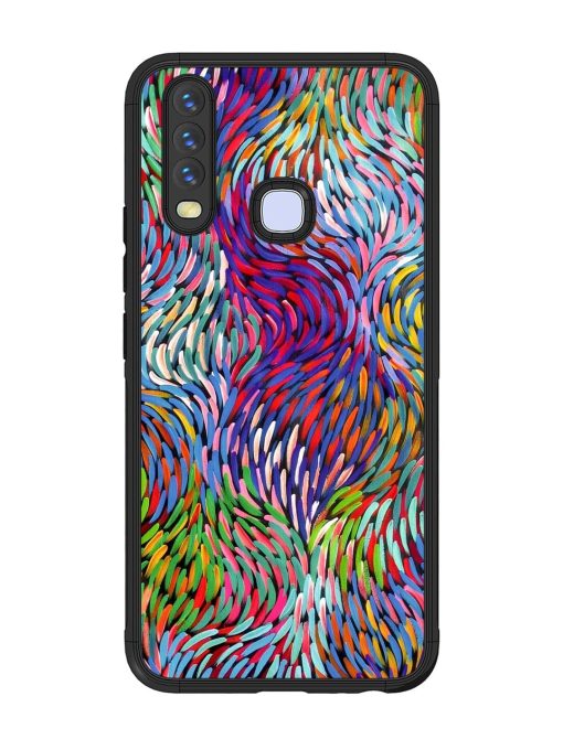 Vibrant Waves Glossy Soft Edge Case for Vivo Y12 Chachhi