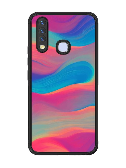 Wavy Wonder Glossy Soft Edge Case for Vivo Y12 Chachhi