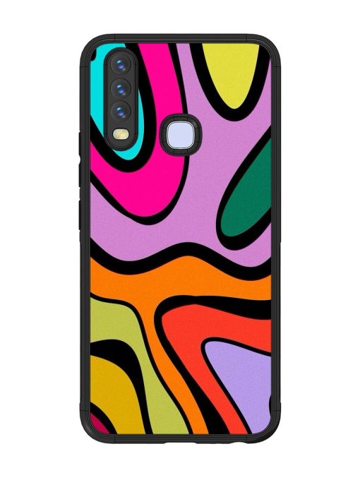 Groovy Swirls Glossy Soft Edge Case for Vivo Y12 Chachhi