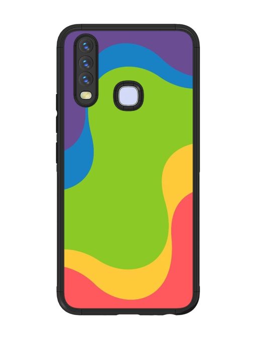 Wavy Rainbow Wonderland Glossy Soft Edge Case for Vivo Y12 Chachhi