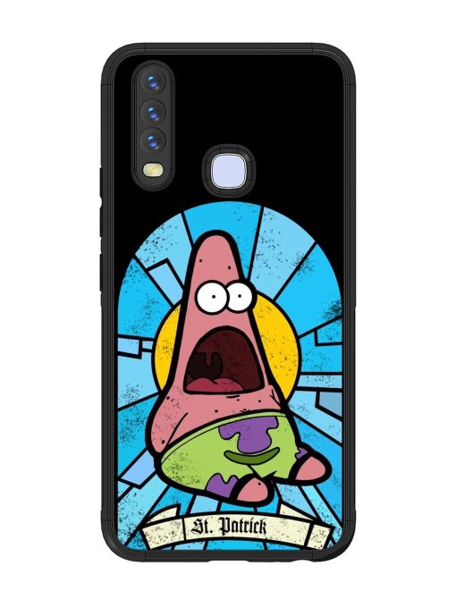 St. Patrick'S Day Stained Glass Patrick Star Glossy Soft Edge Case for Vivo Y12 Chachhi