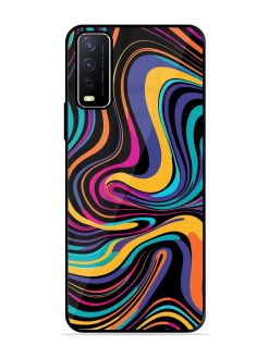 Psychedelic Swirl Glossy Soft Edge Case for Vivo Y12S