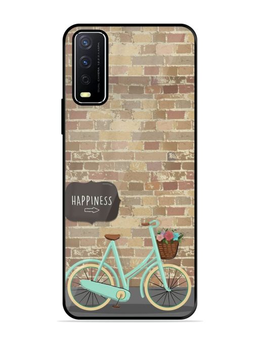 Pedaling Towards Happiness Glossy Soft Edge Case for Vivo Y12S Chachhi