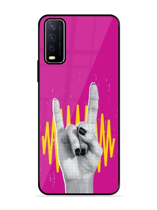 Rock Hand Glossy Soft Edge Case for Vivo Y12S Chachhi