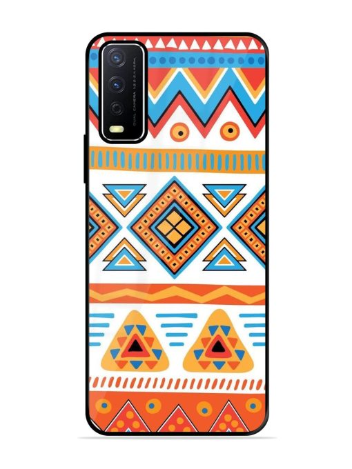 Vibrant Tribal Pattern Glossy Soft Edge Case for Vivo Y12S Chachhi