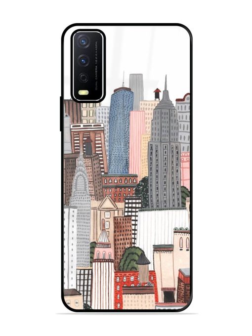 Cityscape Dreams Glossy Soft Edge Case for Vivo Y12S