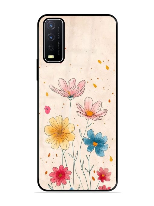 Delicate Bloom Glossy Soft Edge Case for Vivo Y12S Chachhi