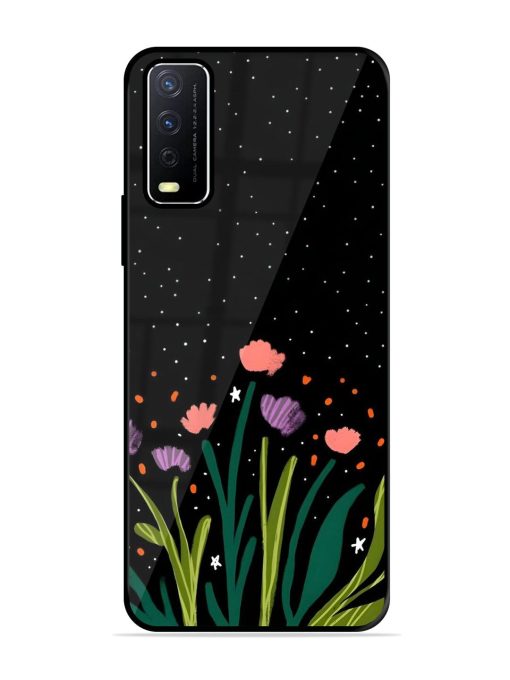 Midnight Bloom Glossy Soft Edge Case for Vivo Y12S Chachhi