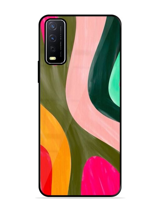 Wavy Wonder Glossy Soft Edge Case for Vivo Y12S Chachhi