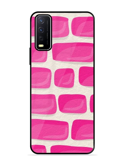 Pink Brick Wall Glossy Soft Edge Case for Vivo Y12S Chachhi