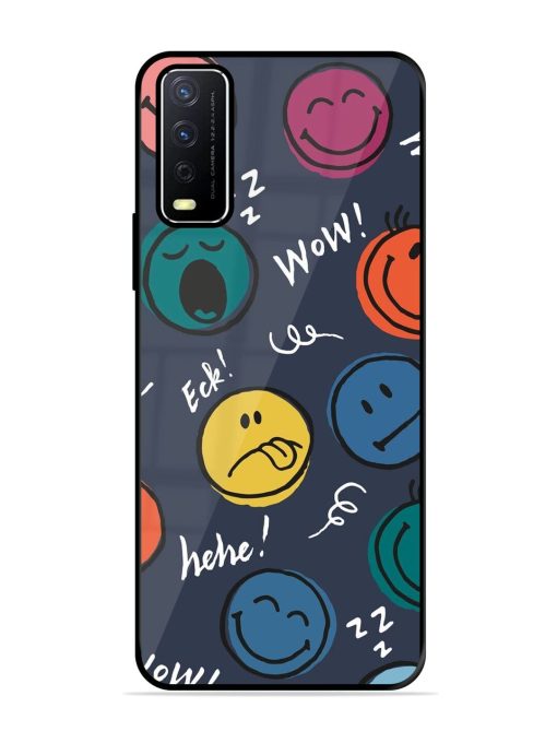 Emoticon Parade Glossy Soft Edge Case for Vivo Y12S Chachhi