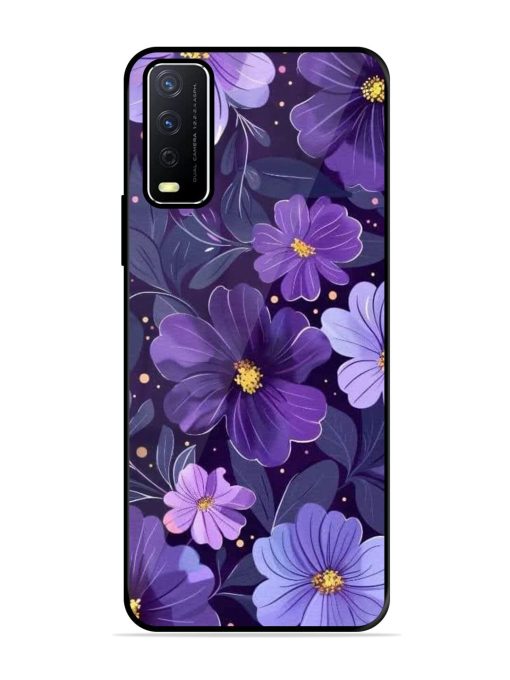 Purple Paradise Glossy Soft Edge Case for Vivo Y12S Chachhi