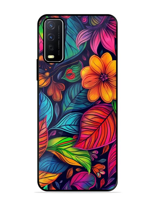 Rainbow Of Blooms Glossy Soft Edge Case for Vivo Y12S Chachhi