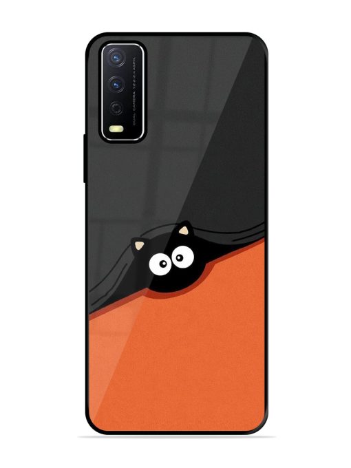 Peek-A-Boo Kitty Glossy Soft Edge Case for Vivo Y12S Chachhi