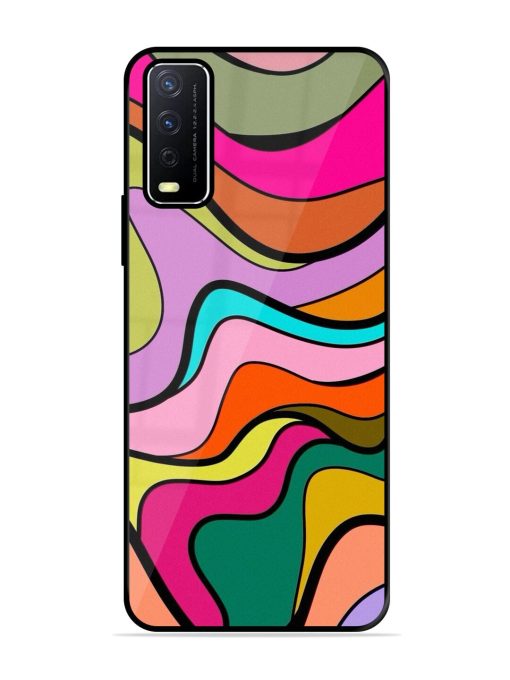 Wavy Wonder Glossy Soft Edge Case for Vivo Y12S Chachhi