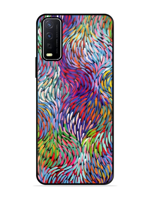 Vibrant Waves Glossy Soft Edge Case for Vivo Y12S Chachhi