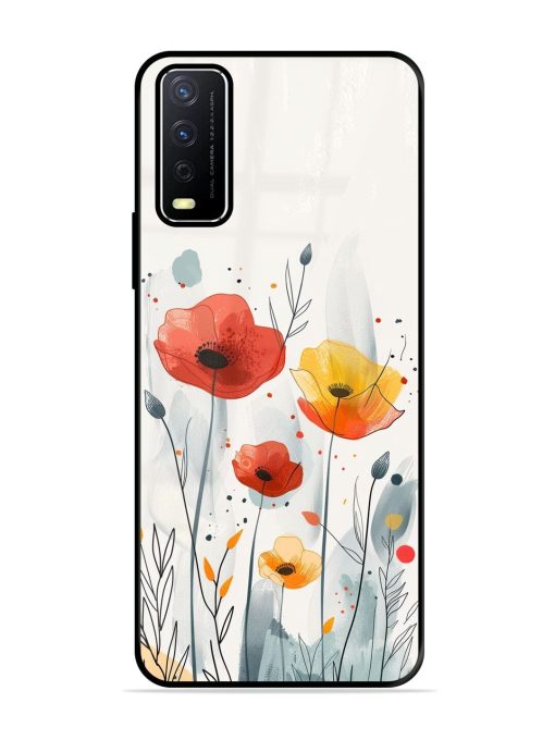 Poppy Fields Glossy Soft Edge Case for Vivo Y12S