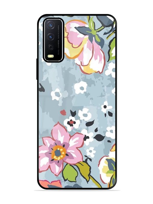 Floral Fantasy Glossy Soft Edge Case for Vivo Y12S Chachhi