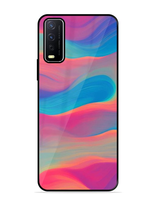 Wavy Wonder Glossy Soft Edge Case for Vivo Y12S Chachhi